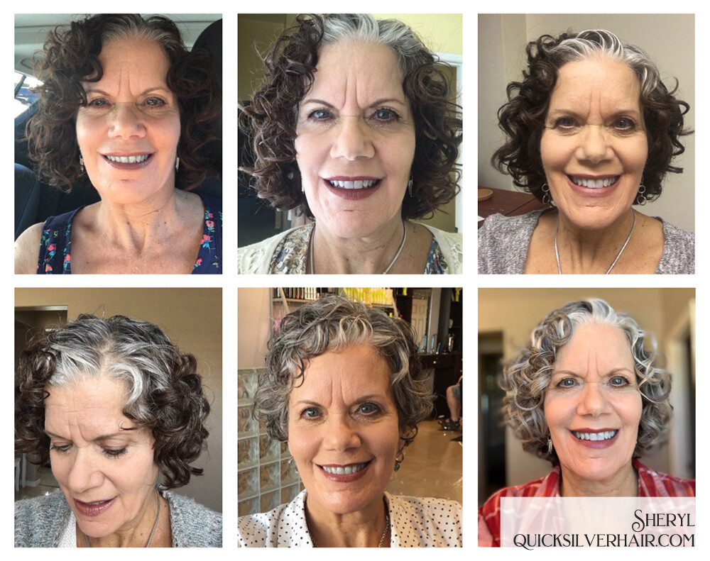 Sheryl T Transition To Gray Hair Collage Image