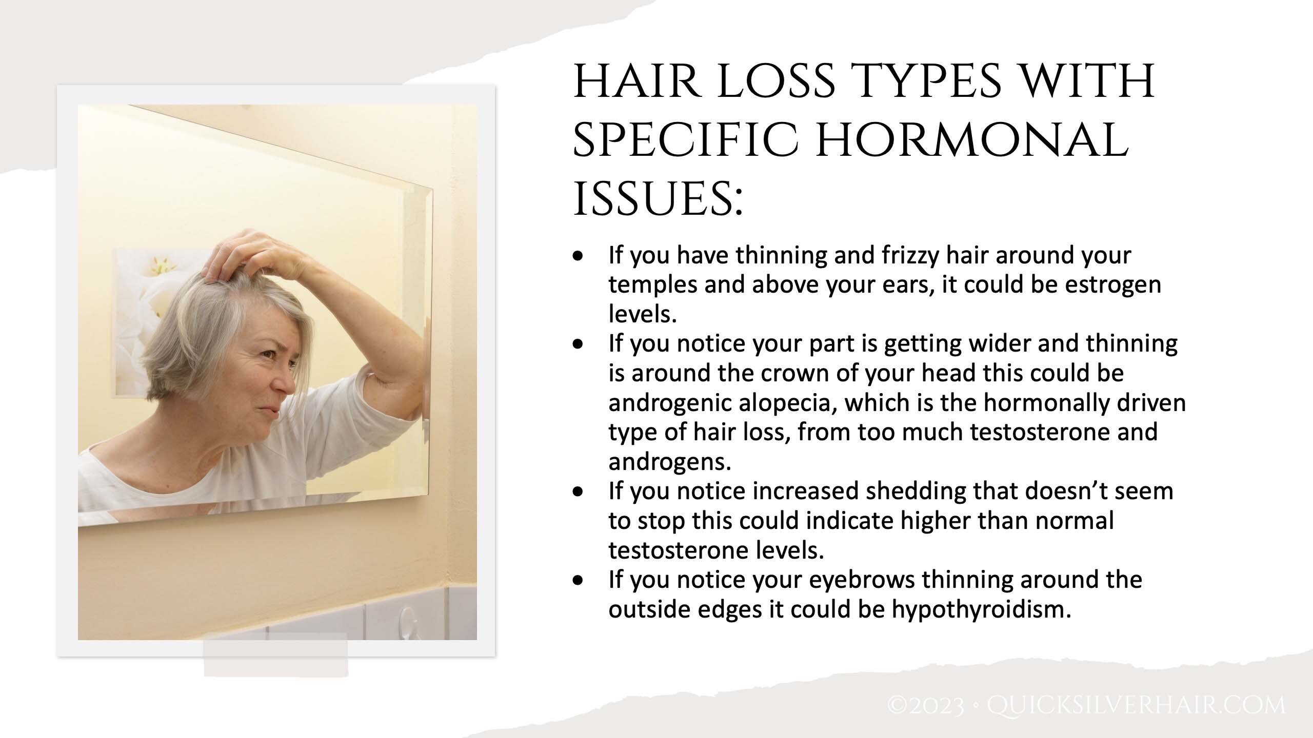 Hair Loss Types with Specific Hormonal Issues Graphic