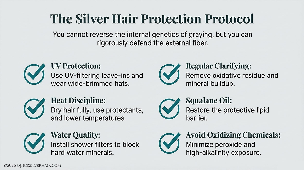 protection for silver hair infographic