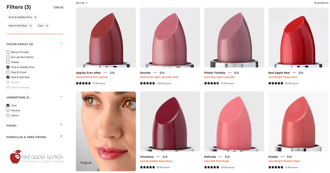 red apple website screenshot